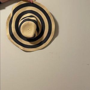 Navy and Straw sun hat.